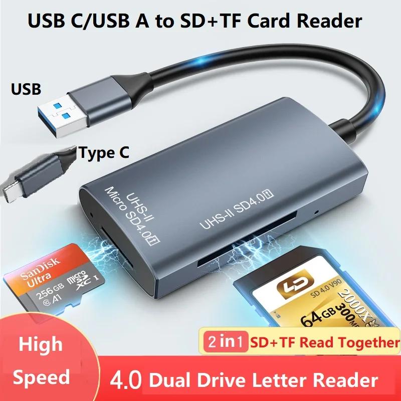 USB SD 4.0 ī , ޸ ī , SDXC SD ũ SD UHS-II  UHS-I ī, USB A/CŸ to SD TF ī , 2-in-1